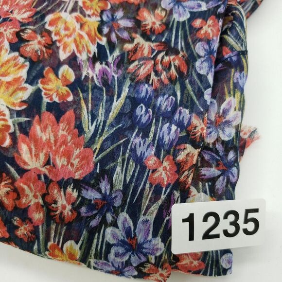 MISA Los Angeles Dress Womens Small Navy Floral Ruffle Long Sleeve Boho Mini USA - Picture 14 of 14